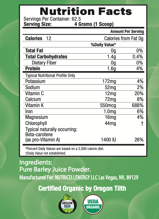 Organic Barley Grass Juice Powder - Boost Your Health Naturally!